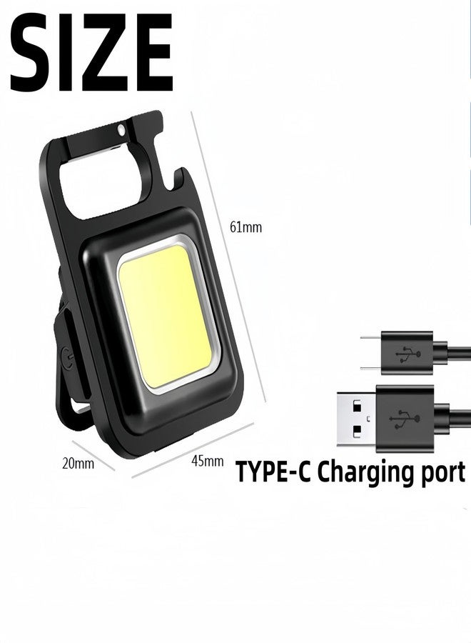 DOTCOM Mini LED Flashlight Keychain Light Multifunctional Portable COB Camping Flashlights USB Charging Work Lights Fishing Lanterna（2 Pack） - Image 4